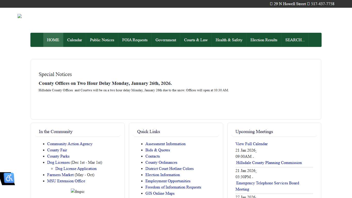 Welcome to Hillsdale County, Michigan